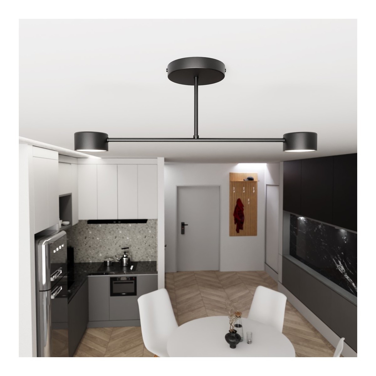 Emibig HALO 2 BLACK EM1355/2 kolor czarny z kategorii lampy sufitowe