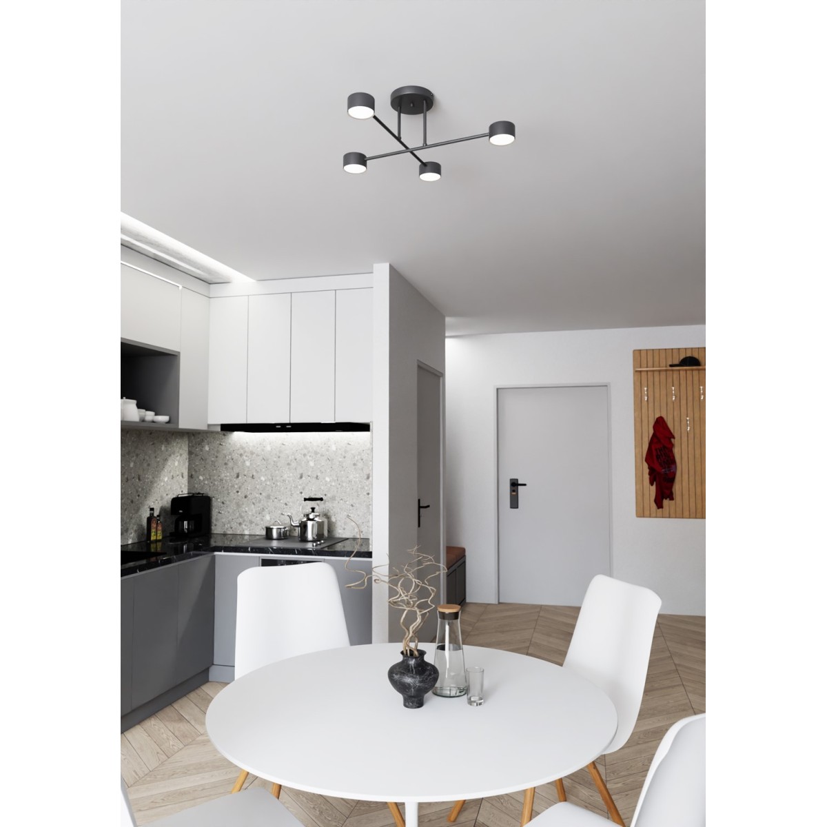 Emibig HALO 4 BLACK EM1355/4 kolor czarny z kategorii lampy sufitowe