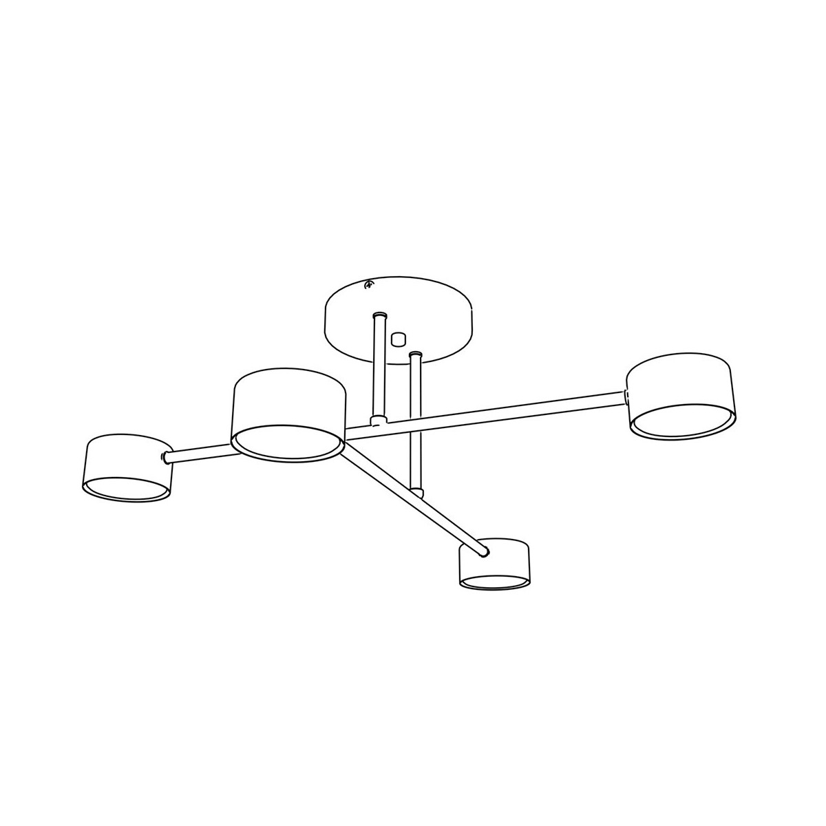 Emibig HALO 4 BLACK EM1355/4 kolor czarny z kategorii lampy sufitowe