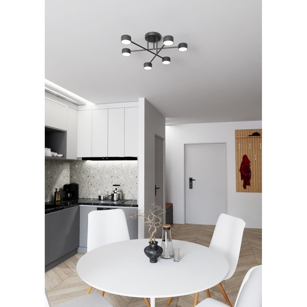 Emibig HALO 6 BLACK EM1355/6 kolor czarny z kategorii lampy sufitowe