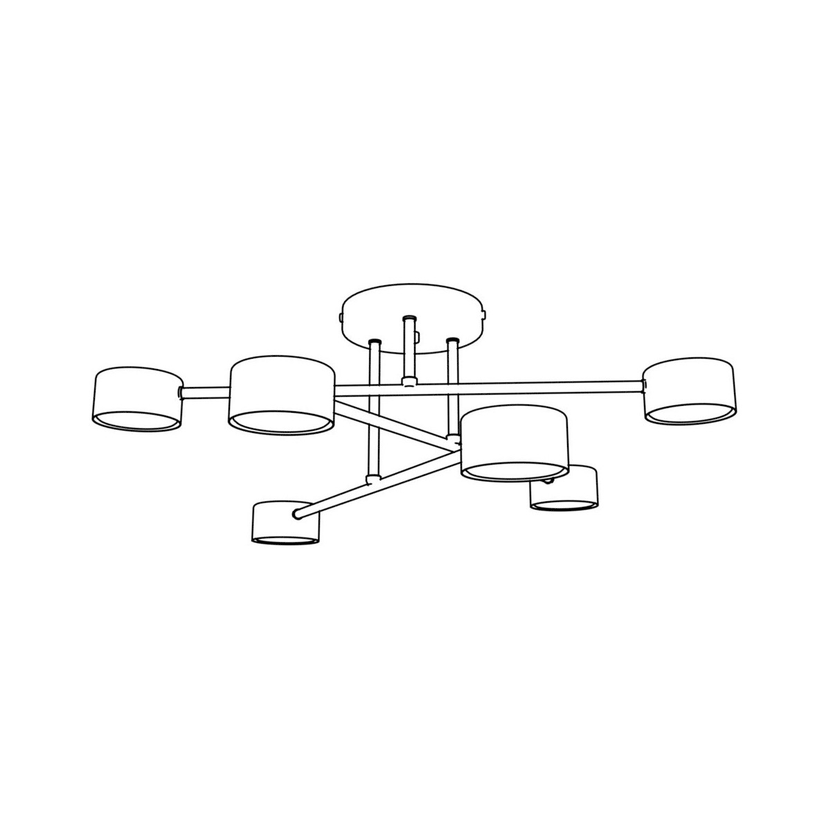 Emibig HALO 6 BLACK EM1355/6 kolor czarny z kategorii lampy sufitowe