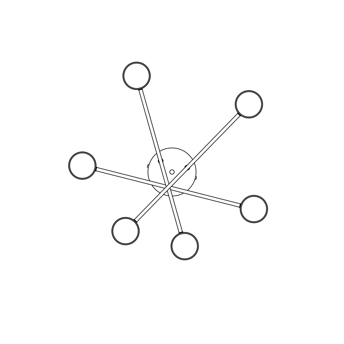 Emibig HALO 6 BLACK EM1355/6 kolor czarny z kategorii lampy sufitowe