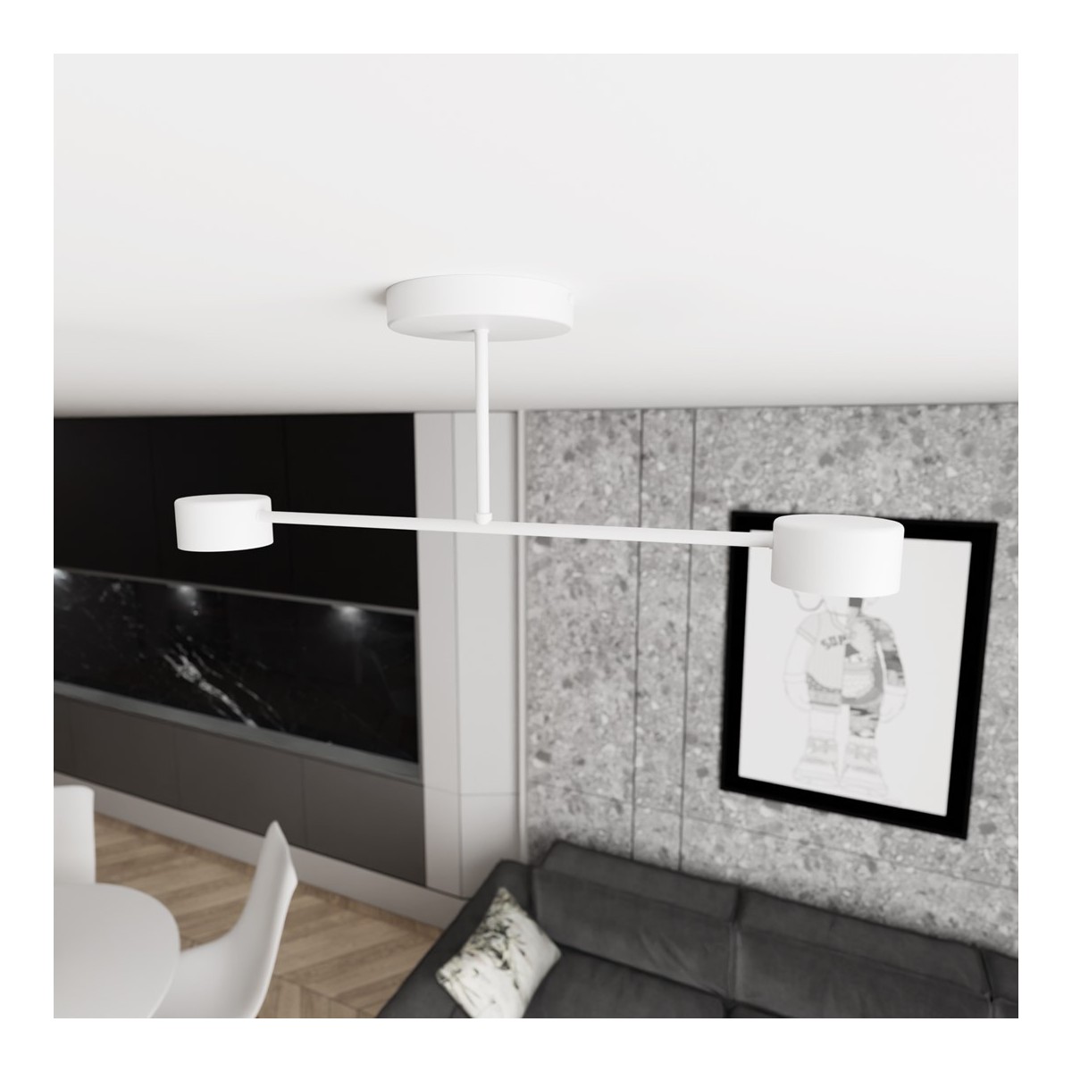 Emibig HALO 2 WHITE EM1356/2 kolor biały z kategorii lampy sufitowe