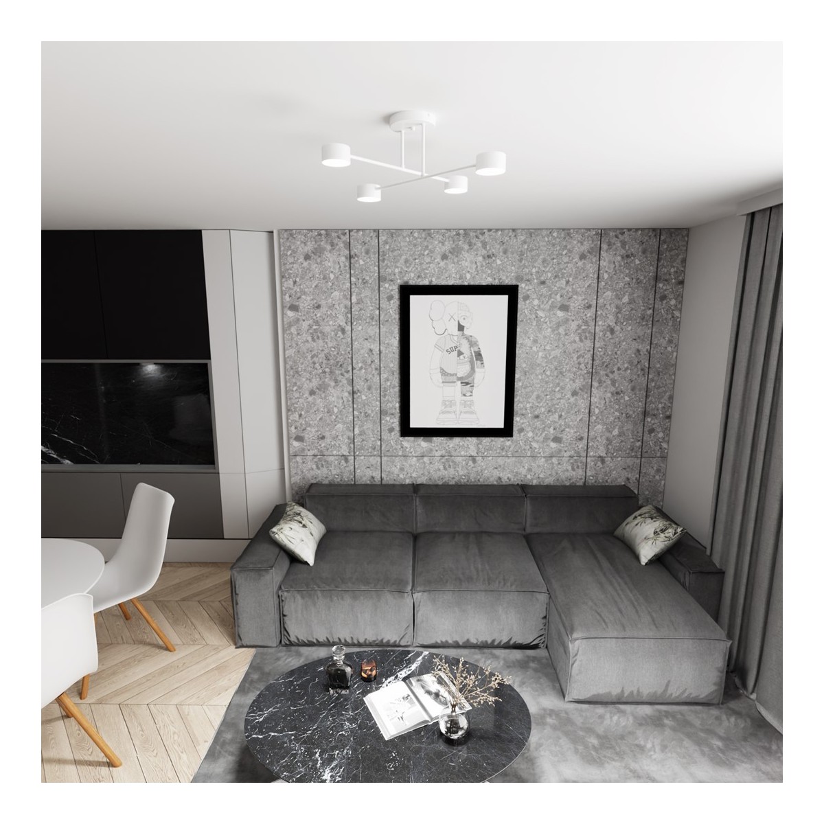 Emibig HALO 4 WHITE EM1356/4 kolor biały z kategorii lampy sufitowe