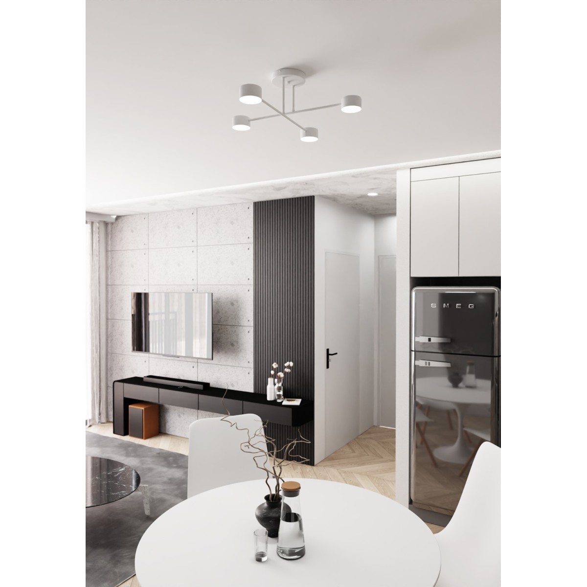 Emibig HALO 4 WHITE EM1356/4 kolor biały z kategorii lampy sufitowe