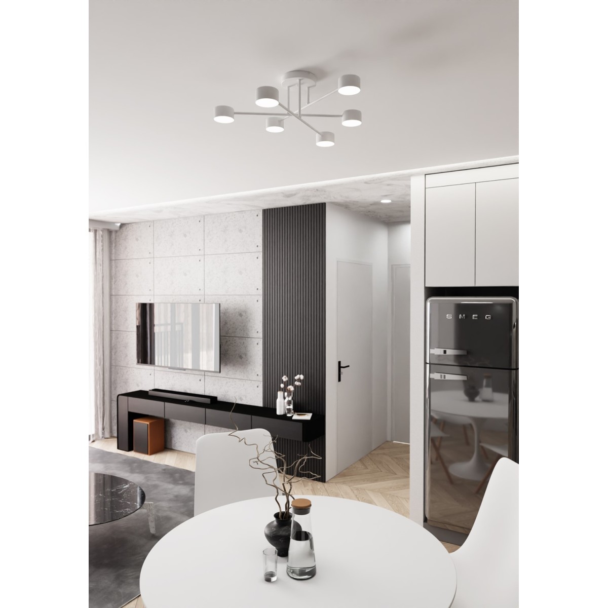 Emibig HALO 6 WHITE EM1356/6 kolor biały z kategorii lampy sufitowe