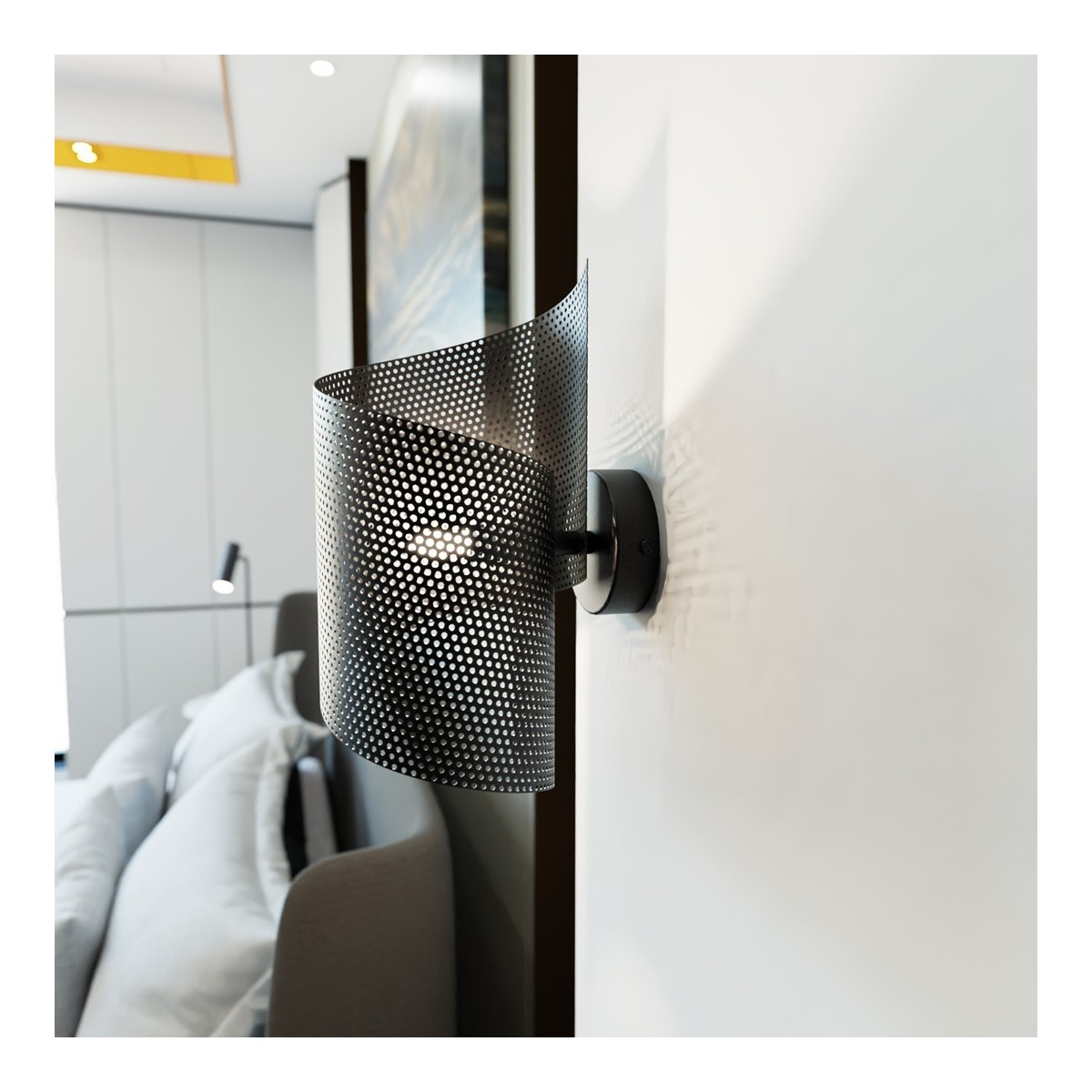 Emibig SPIRAL BLACK EM1357/1 kolor czarny z kategorii kinkiety