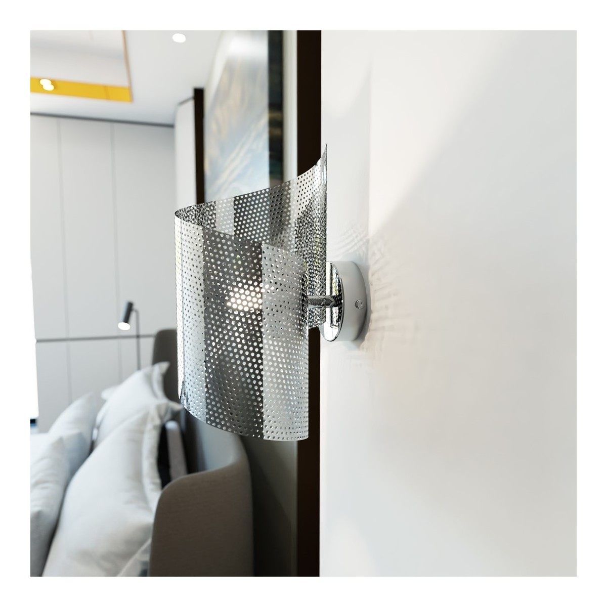 Emibig SPIRAL CHROME EM1358/1 kolor srebrny z kategorii kinkiety