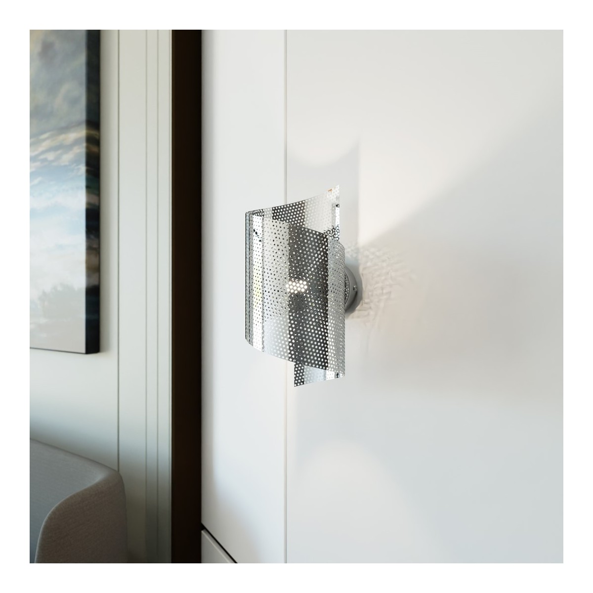 Emibig SPIRAL CHROME EM1358/1 kolor srebrny z kategorii kinkiety