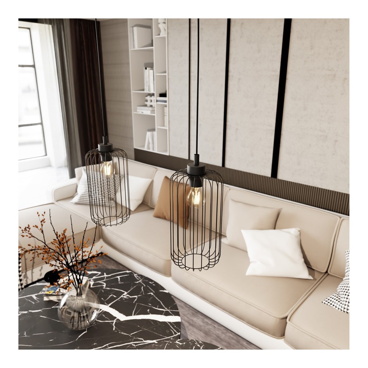 Emibig VANDER 1 BL EM1365/1 kolor czarny z kategorii lampy wiszące