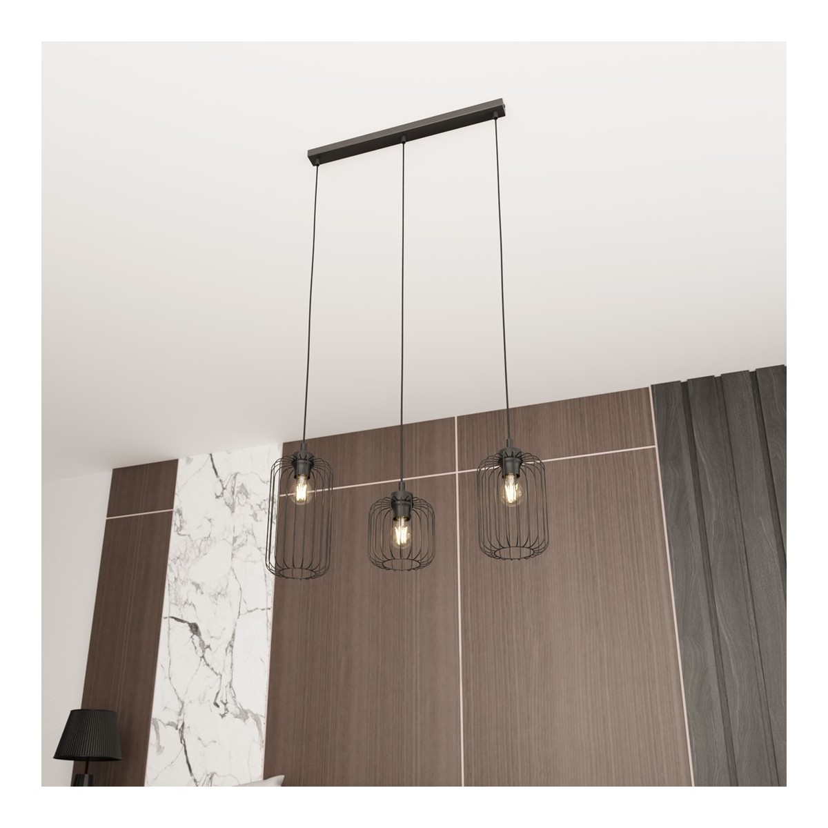 Emibig VANDER 3 BL EM1365/3 kolor czarny z kategorii lampy wiszące