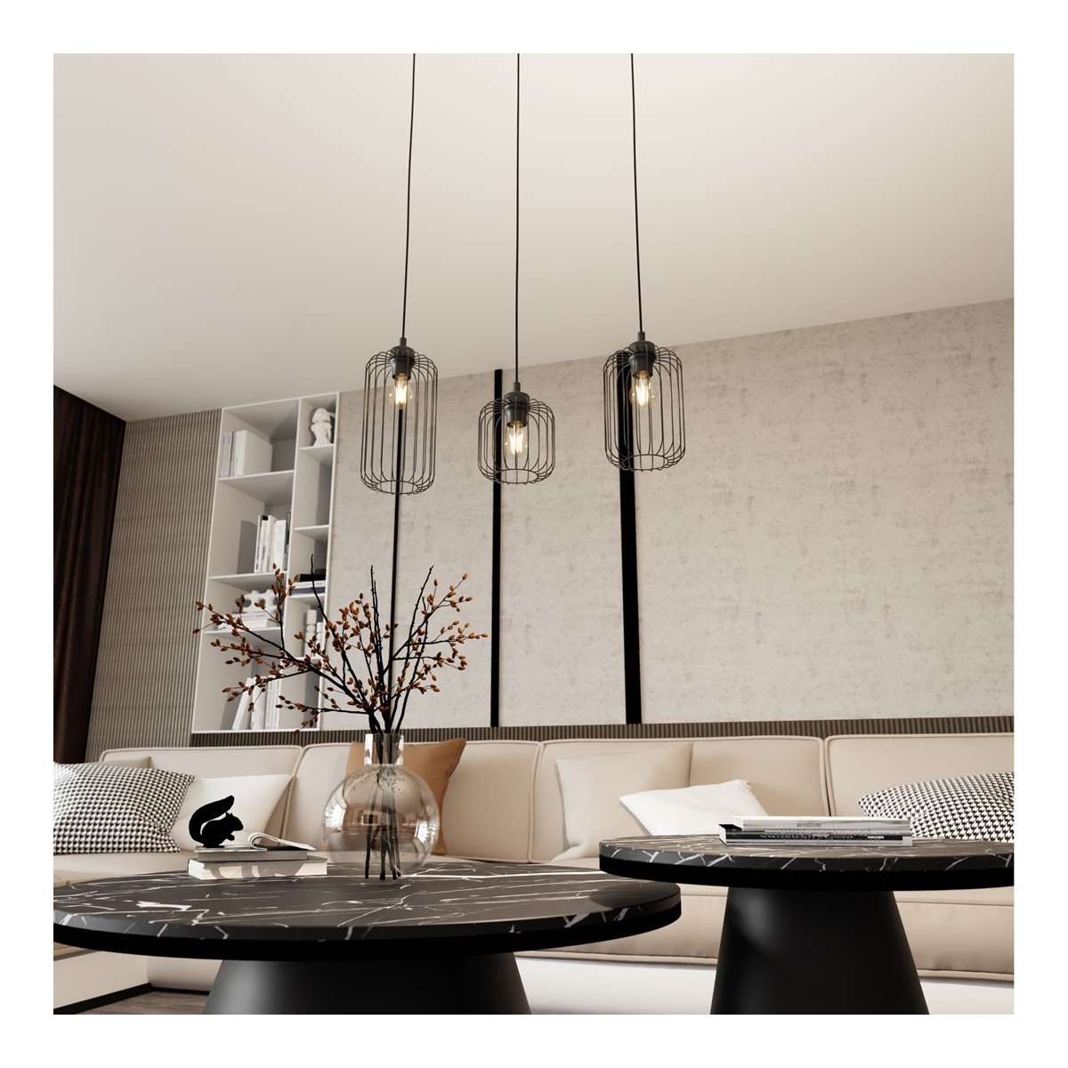 Emibig VANDER 3 BL EM1365/3 kolor czarny z kategorii lampy wiszące