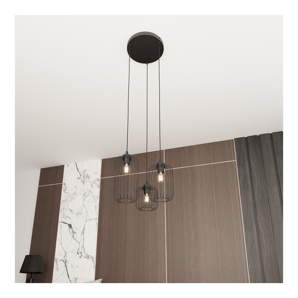 Emibig VANDER 3PREM BL EM1365/3PREM kolor czarny z kategorii lampy wiszące