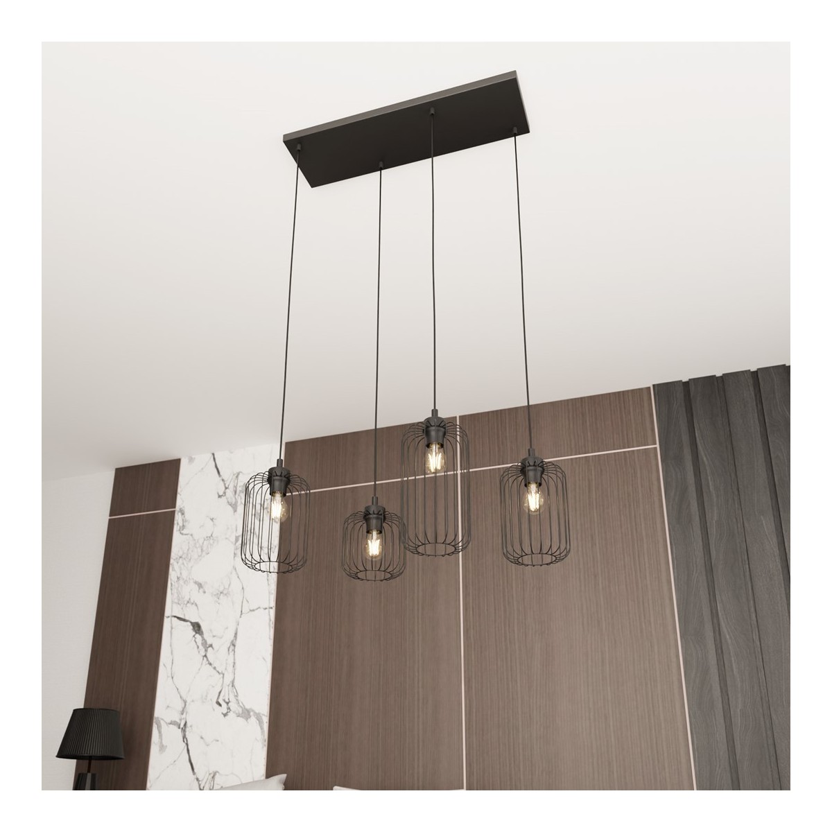 Emibig VANDER 4 BL EM1365/4 kolor czarny z kategorii lampy wiszące