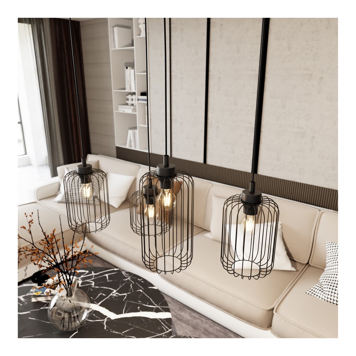 Emibig VANDER 4 BL EM1365/4 kolor czarny z kategorii lampy wiszące