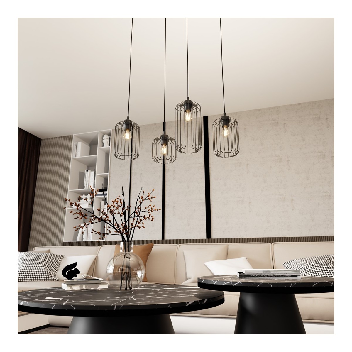 Emibig VANDER 4 BL EM1365/4 kolor czarny z kategorii lampy wiszące