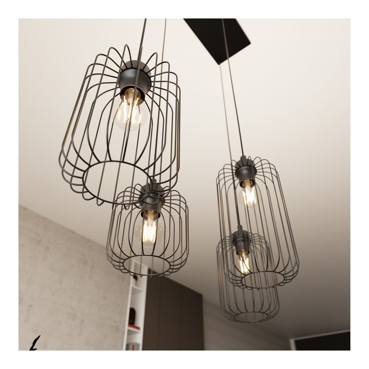 Emibig VANDER 4 BL EM1365/4 kolor czarny z kategorii lampy wiszące