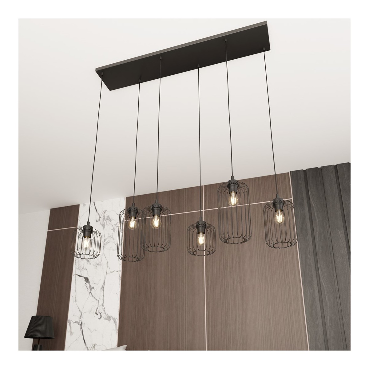 Emibig VANDER 6 BL EM1365/6 kolor czarny z kategorii lampy wiszące