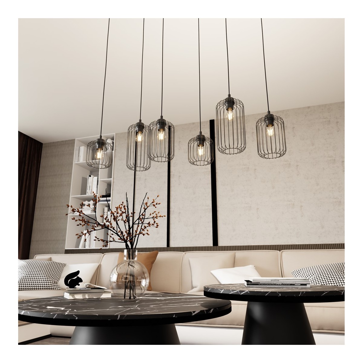 Emibig VANDER 6 BL EM1365/6 kolor czarny z kategorii lampy wiszące