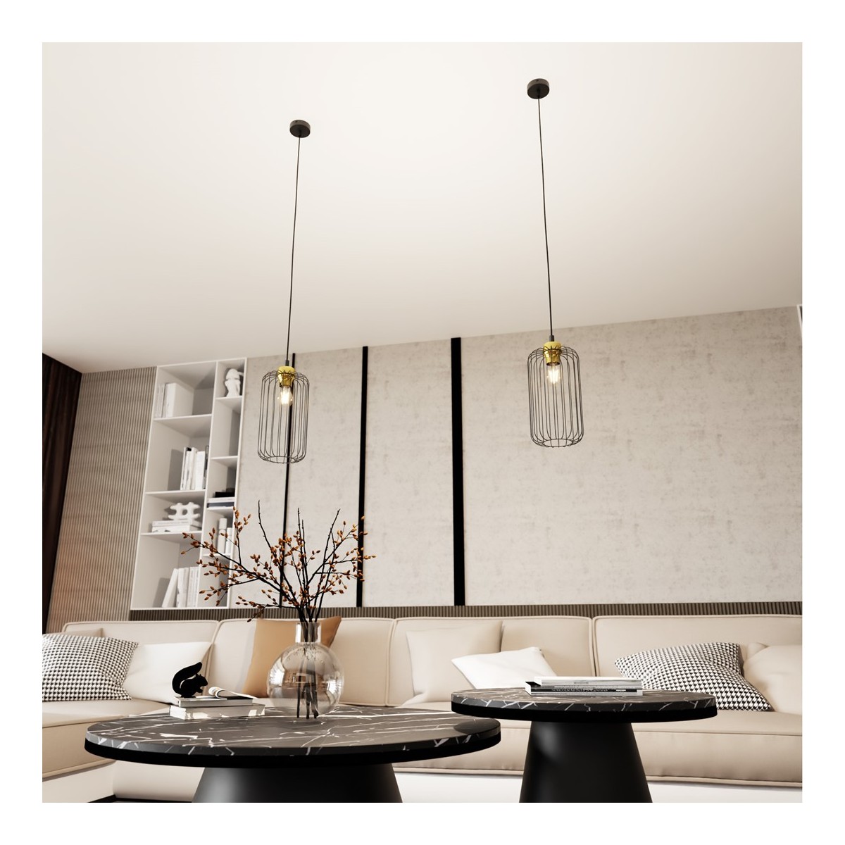 Emibig VANDER 1 BL GOLD EM1364/1 kolor złoty z kategorii lampy wiszące