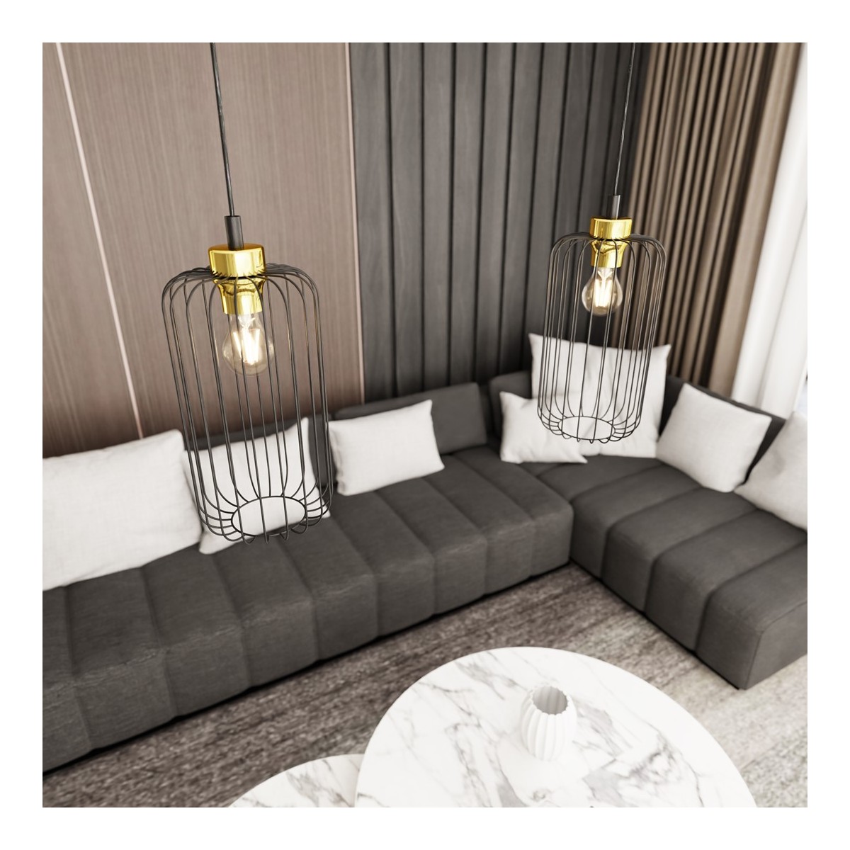 Emibig VANDER 1 BL GOLD EM1364/1 kolor złoty z kategorii lampy wiszące