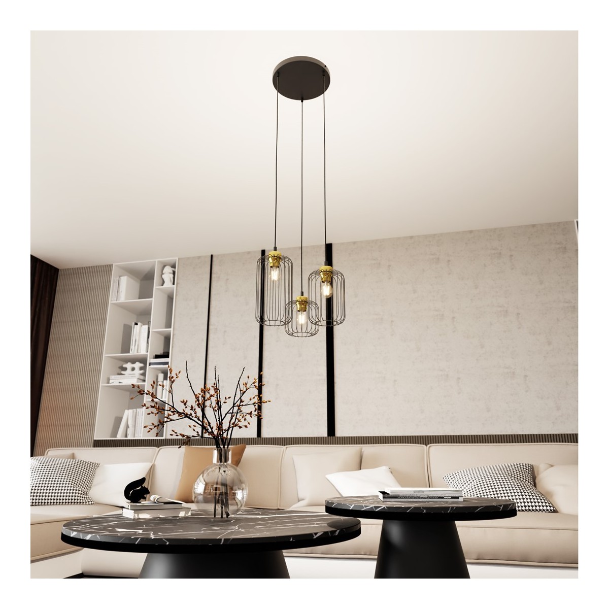 Emibig VANDER 3PREM BL GOLD EM1364/3PREM kolor złoty z kategorii lampy wiszące