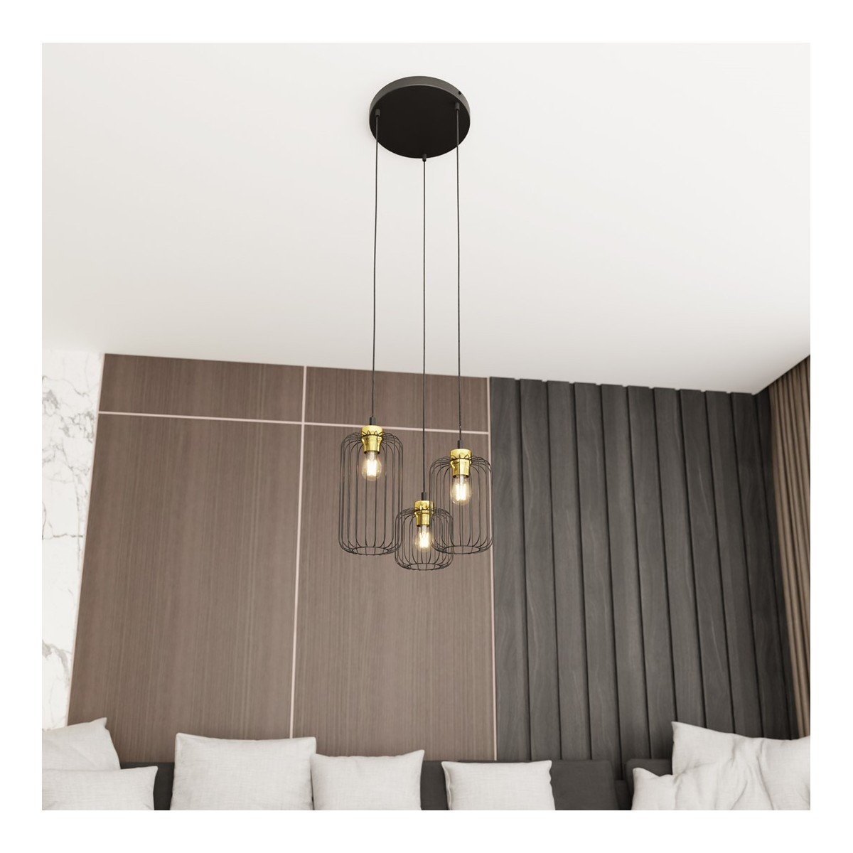 Emibig VANDER 3PREM BL GOLD EM1364/3PREM kolor złoty z kategorii lampy wiszące