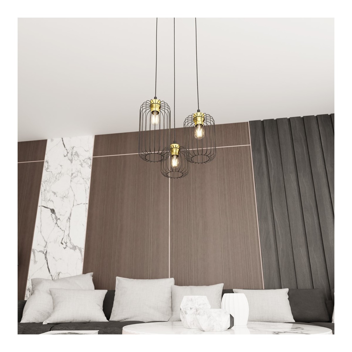 Emibig VANDER 3PREM BL GOLD EM1364/3PREM kolor złoty z kategorii lampy wiszące