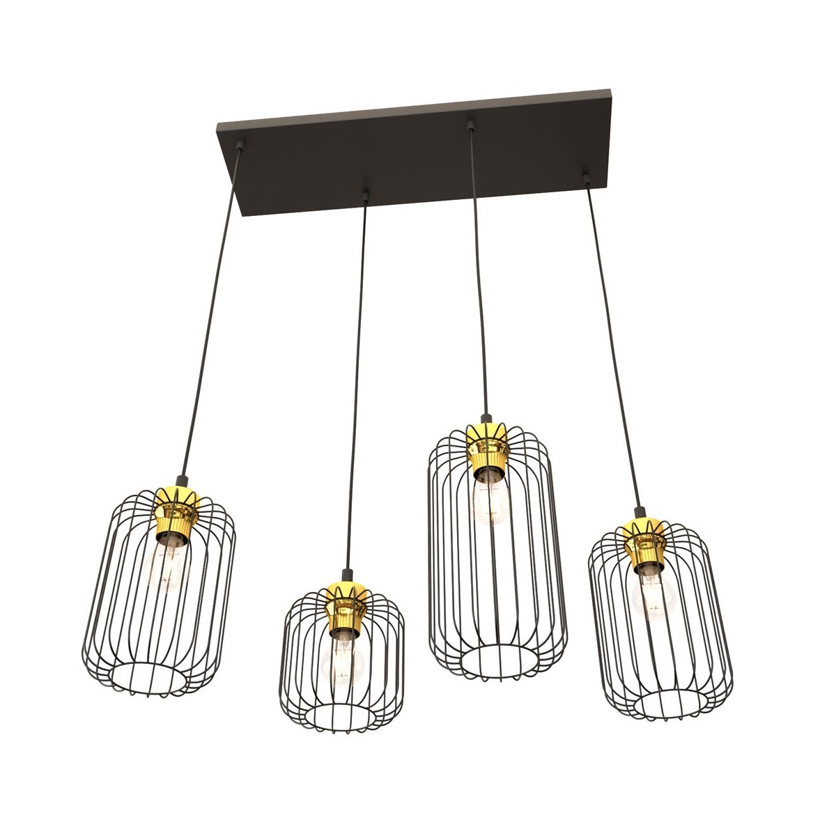 Emibig VANDER 4 BL GOLD EM1364/4 kolor złoty z kategorii lampy wiszące