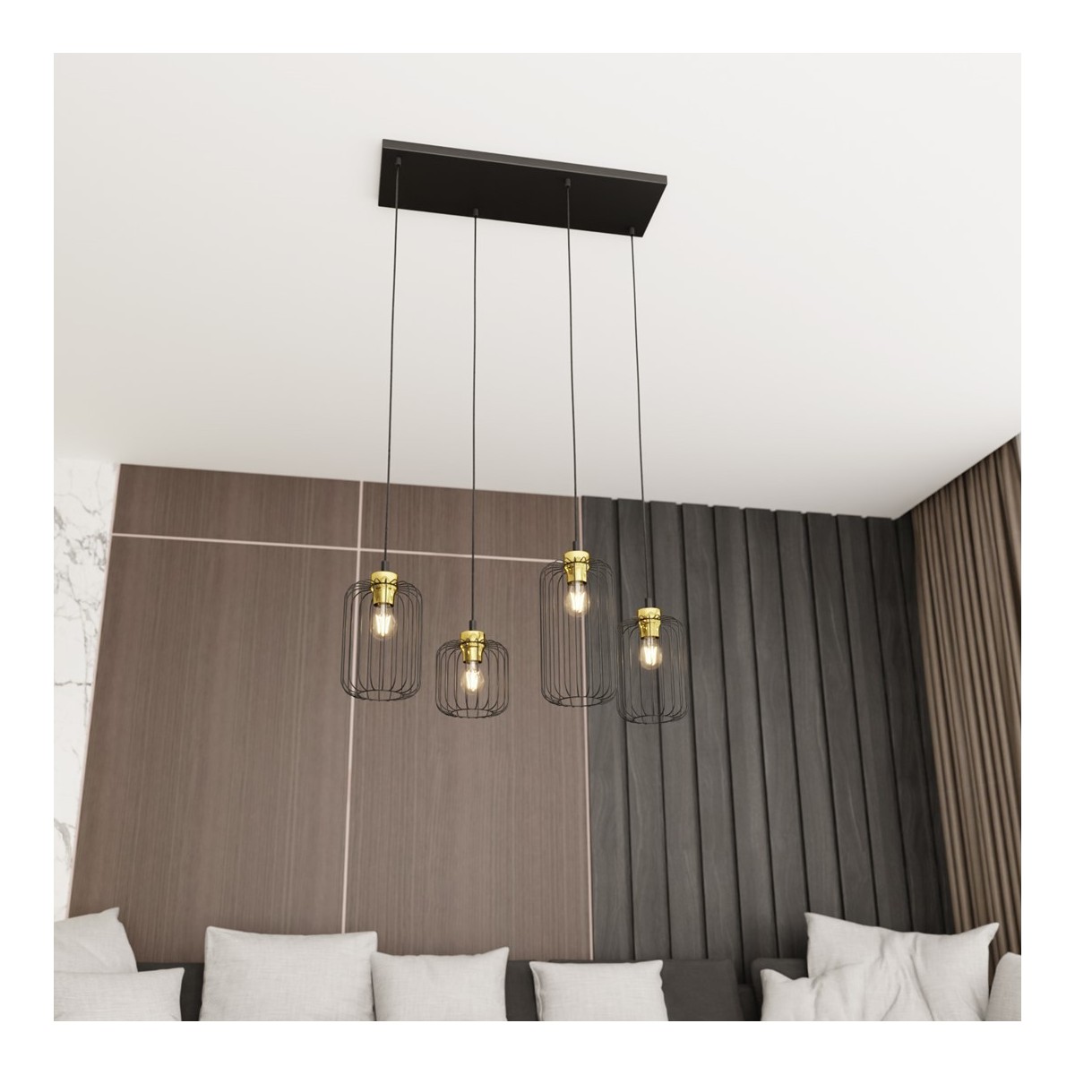 Emibig VANDER 4 BL GOLD EM1364/4 kolor złoty z kategorii lampy wiszące