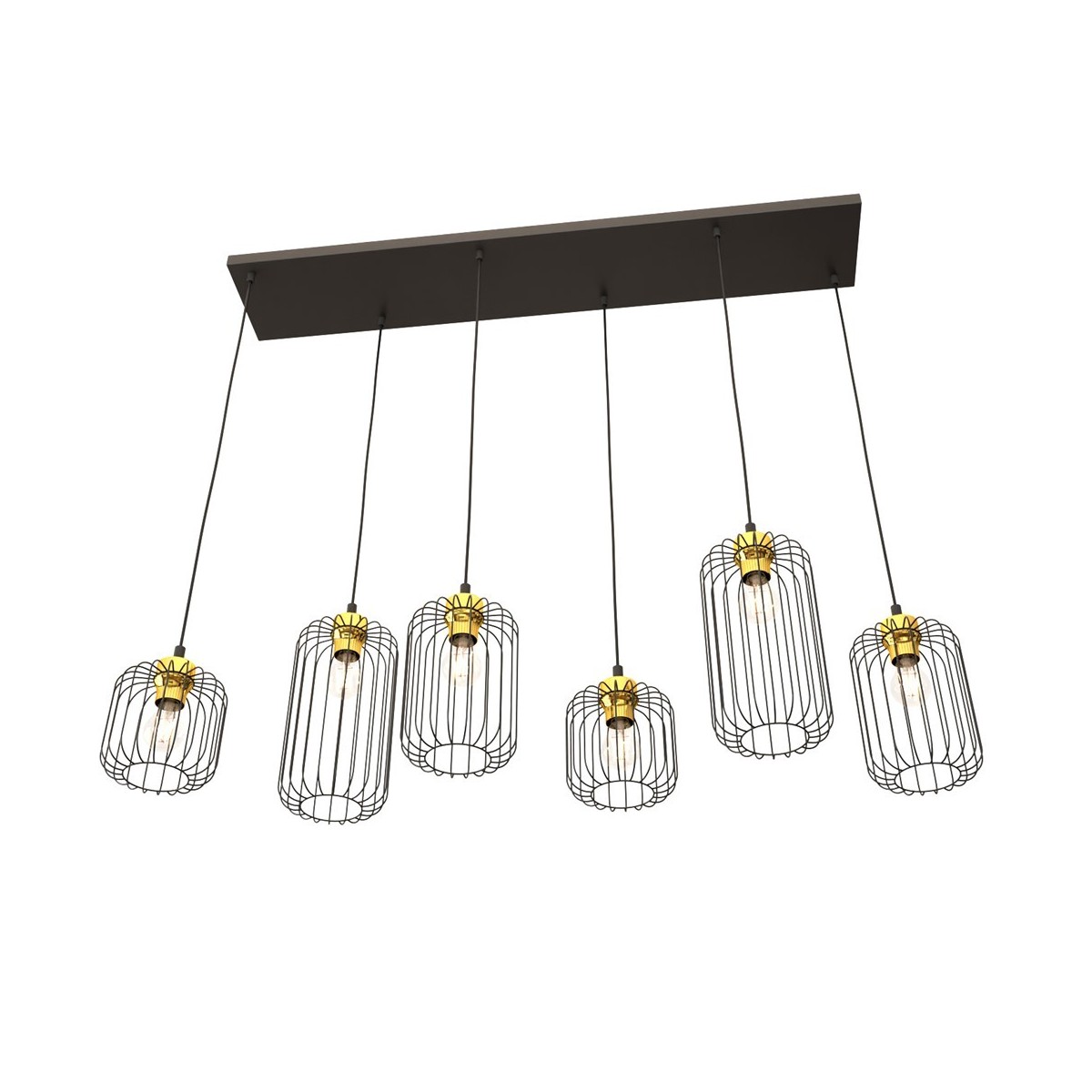 Emibig VANDER 6 BL GOLD EM1364/6 kolor złoty z kategorii lampy wiszące