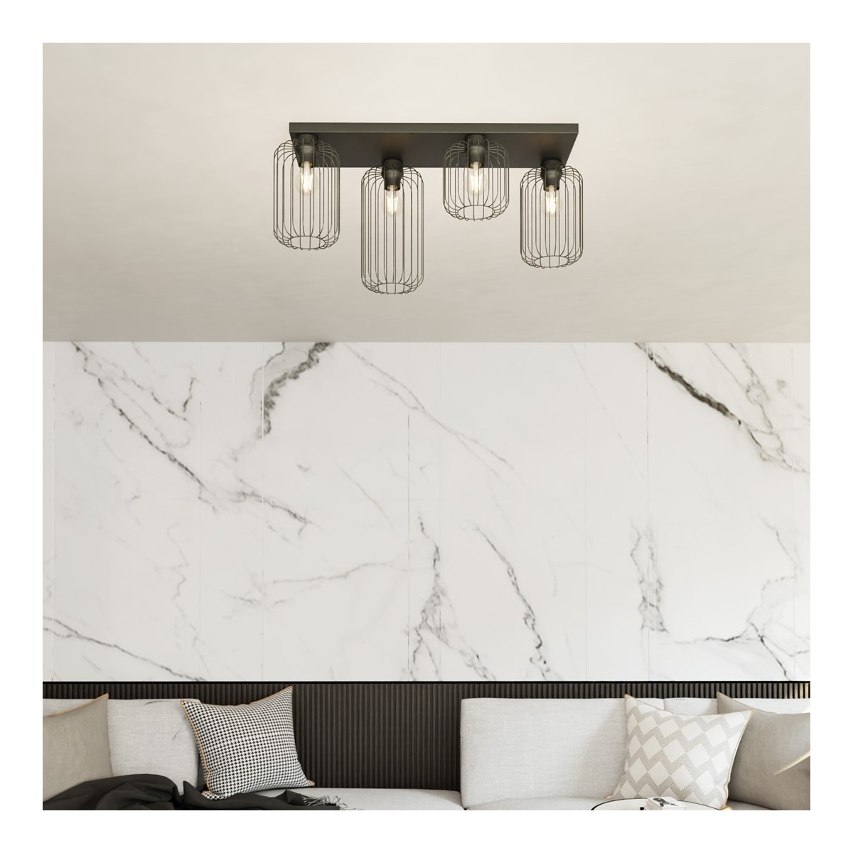 Emibig BARN 4 BL EM1367/4 kolor czarny z kategorii lampy sufitowe