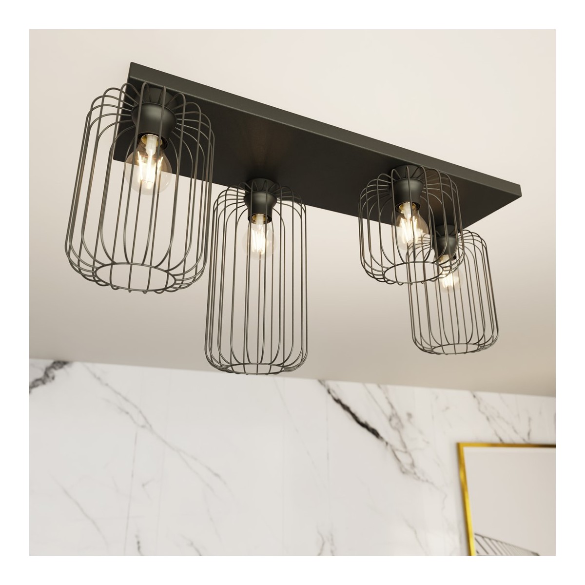 Emibig BARN 4 BL EM1367/4 kolor czarny z kategorii lampy sufitowe