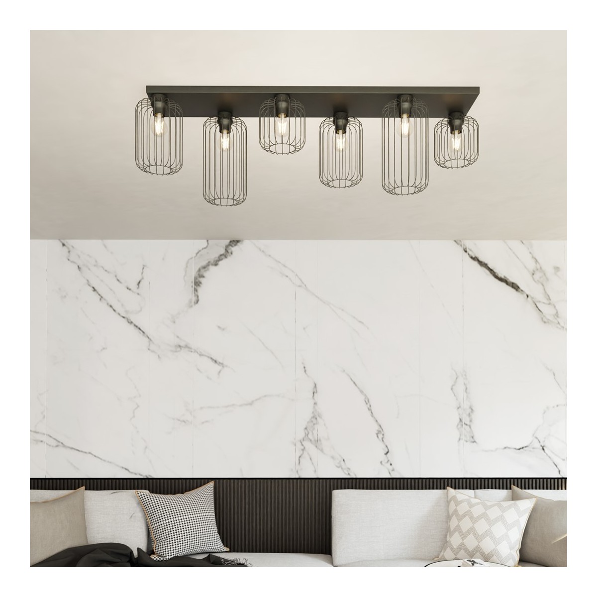 Emibig BARN 6 BL EM1367/6 kolor czarny z kategorii lampy sufitowe