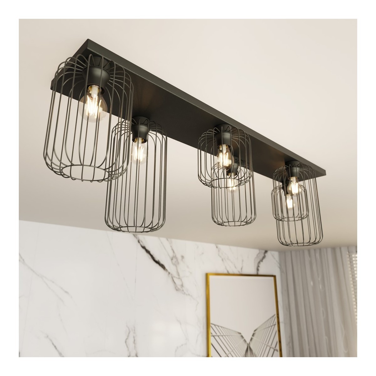 Emibig BARN 6 BL EM1367/6 kolor czarny z kategorii lampy sufitowe