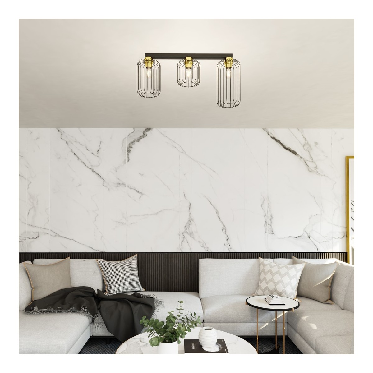 Emibig BARN 3 BL GOLD EM1366/3 kolor złoty z kategorii lampy sufitowe