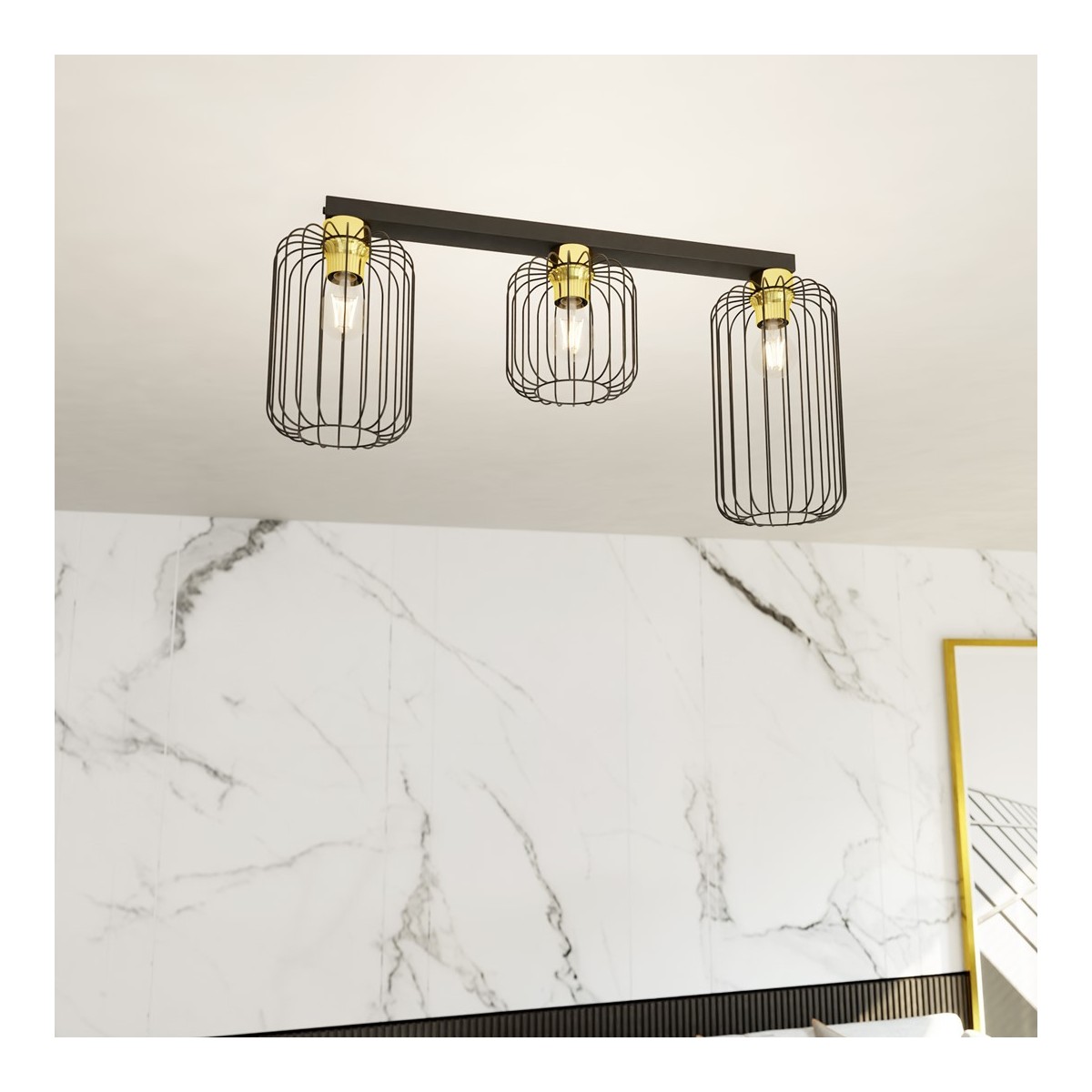 Emibig BARN 3 BL GOLD EM1366/3 kolor złoty z kategorii lampy sufitowe