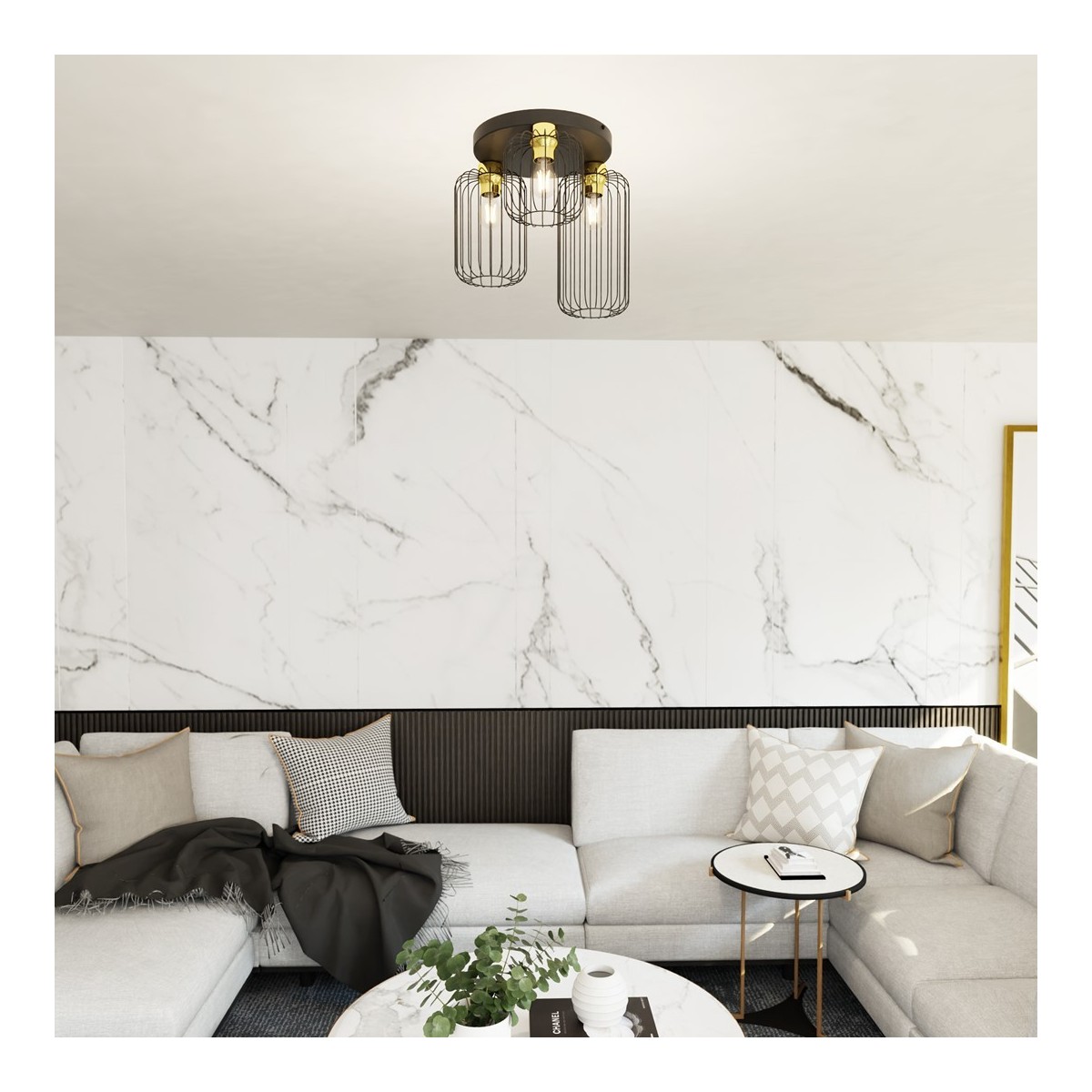 Emibig BARN 3PREM BL GOLD EM1366/3PREM kolor złoty z kategorii lampy sufitowe