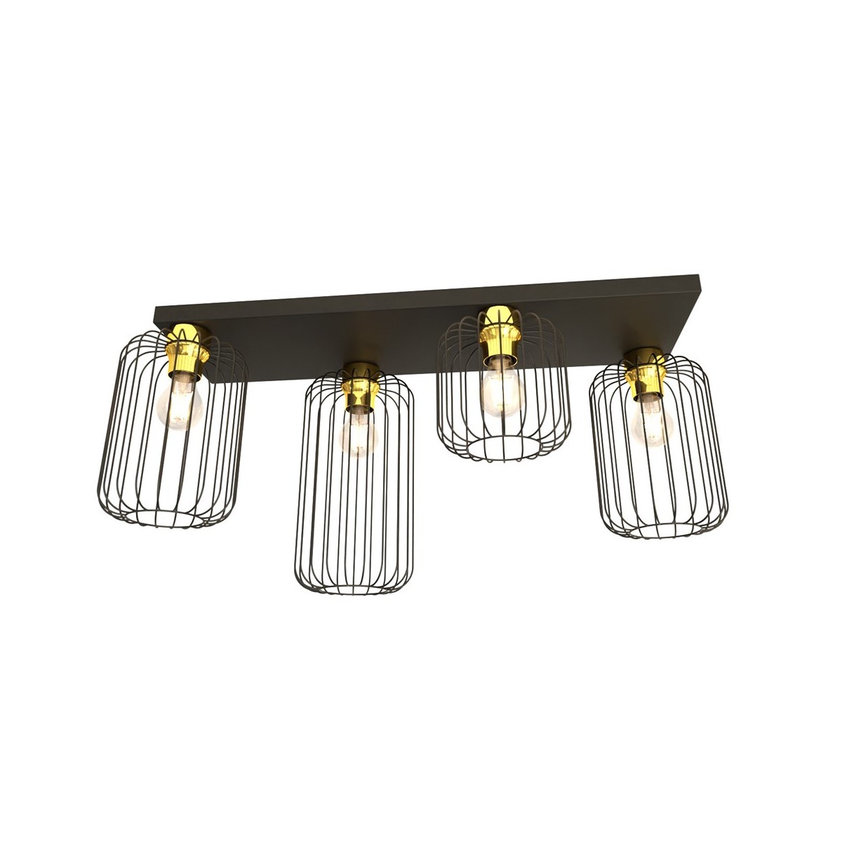 Emibig BARN 4 BL GOLD EM1366/4 kolor złoty z kategorii lampy sufitowe