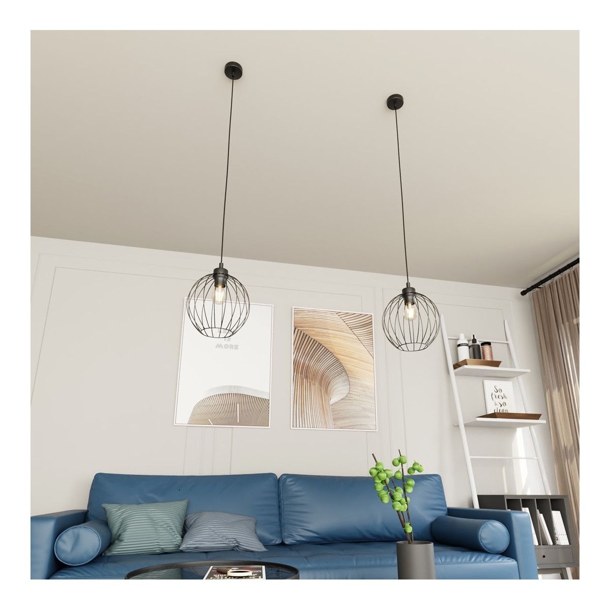 Emibig NANDO 1 BL EM1369/1 kolor czarny z kategorii lampy wiszące