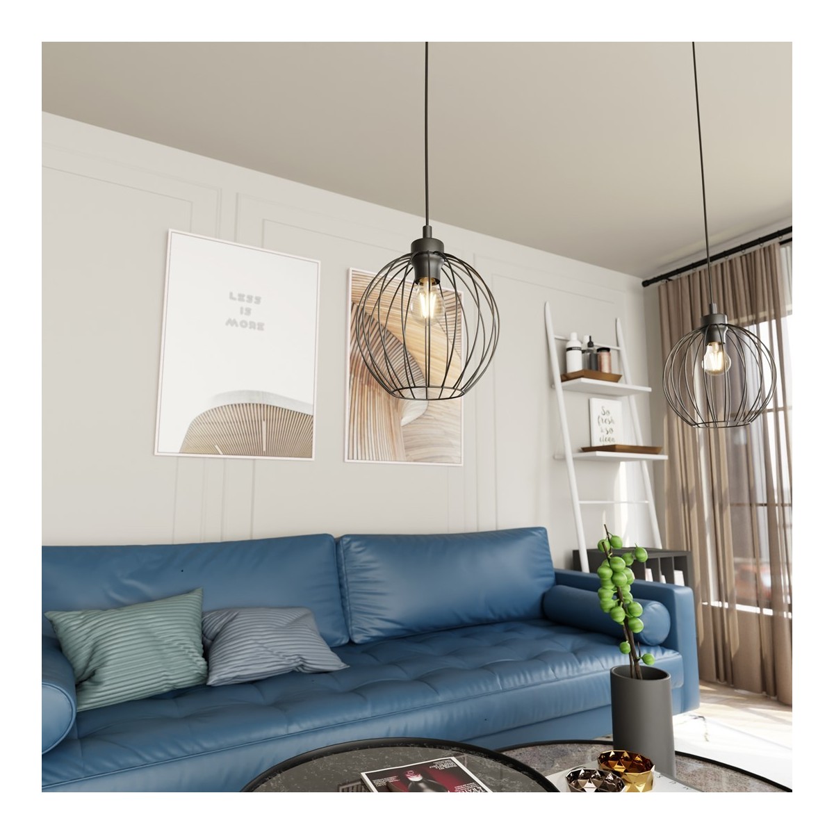 Emibig NANDO 1 BL EM1369/1 kolor czarny z kategorii lampy wiszące