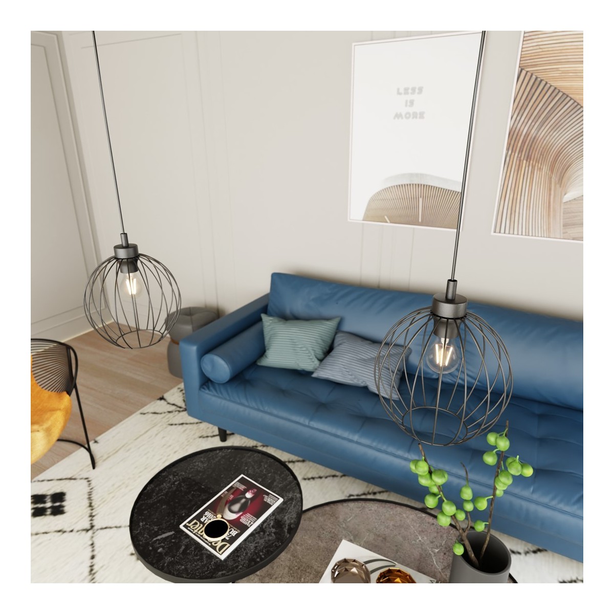 Emibig NANDO 1 BL EM1369/1 kolor czarny z kategorii lampy wiszące