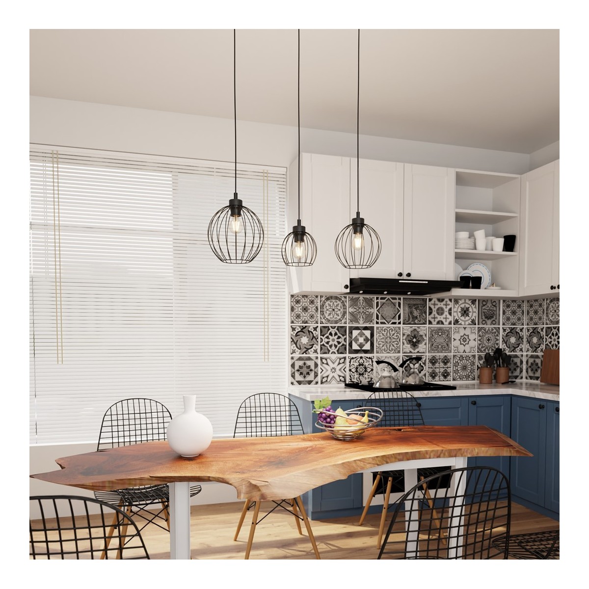 Emibig NANDO 3 BL EM1369/3 kolor czarny z kategorii lampy wiszące