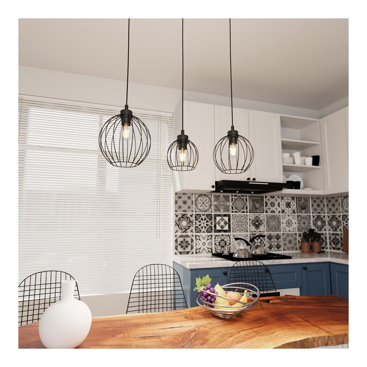 Emibig NANDO 3 BL EM1369/3 kolor czarny z kategorii lampy wiszące