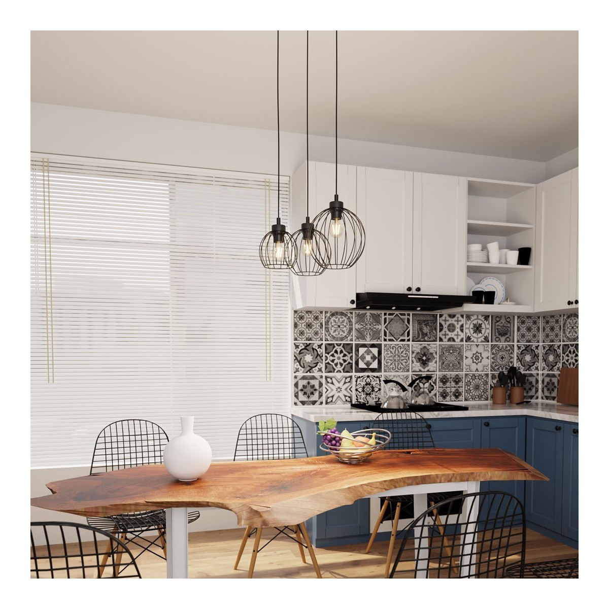 Emibig NANDO 3PREM BL EM1369/3PREM kolor czarny z kategorii lampy wiszące