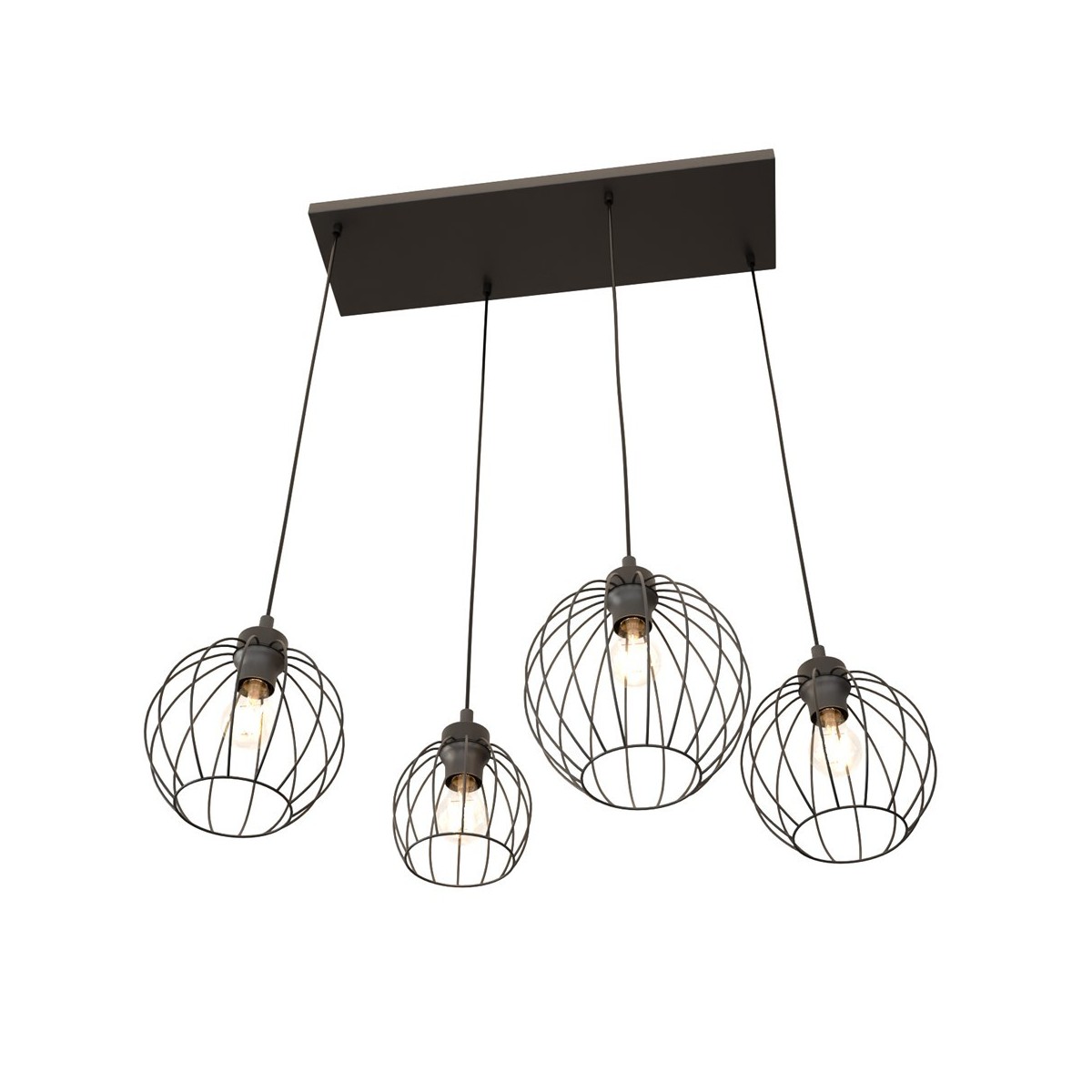 Emibig NANDO 4 BL EM1369/4 kolor czarny z kategorii lampy wiszące