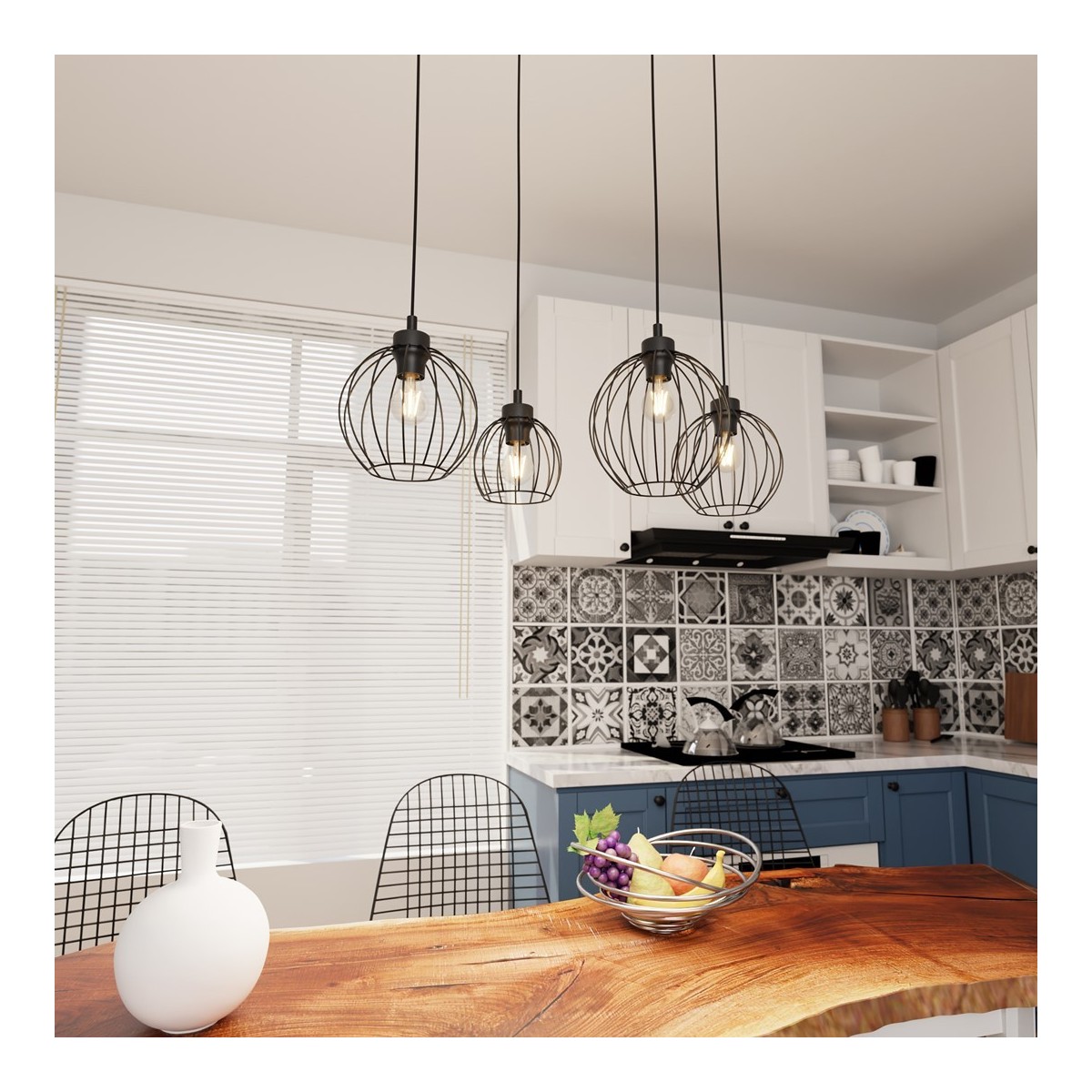 Emibig NANDO 4 BL EM1369/4 kolor czarny z kategorii lampy wiszące