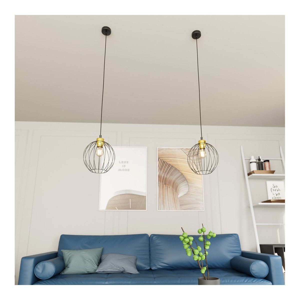 Emibig NANDO 1 BL GOLD EM1368/1 kolor złoty z kategorii lampy wiszące