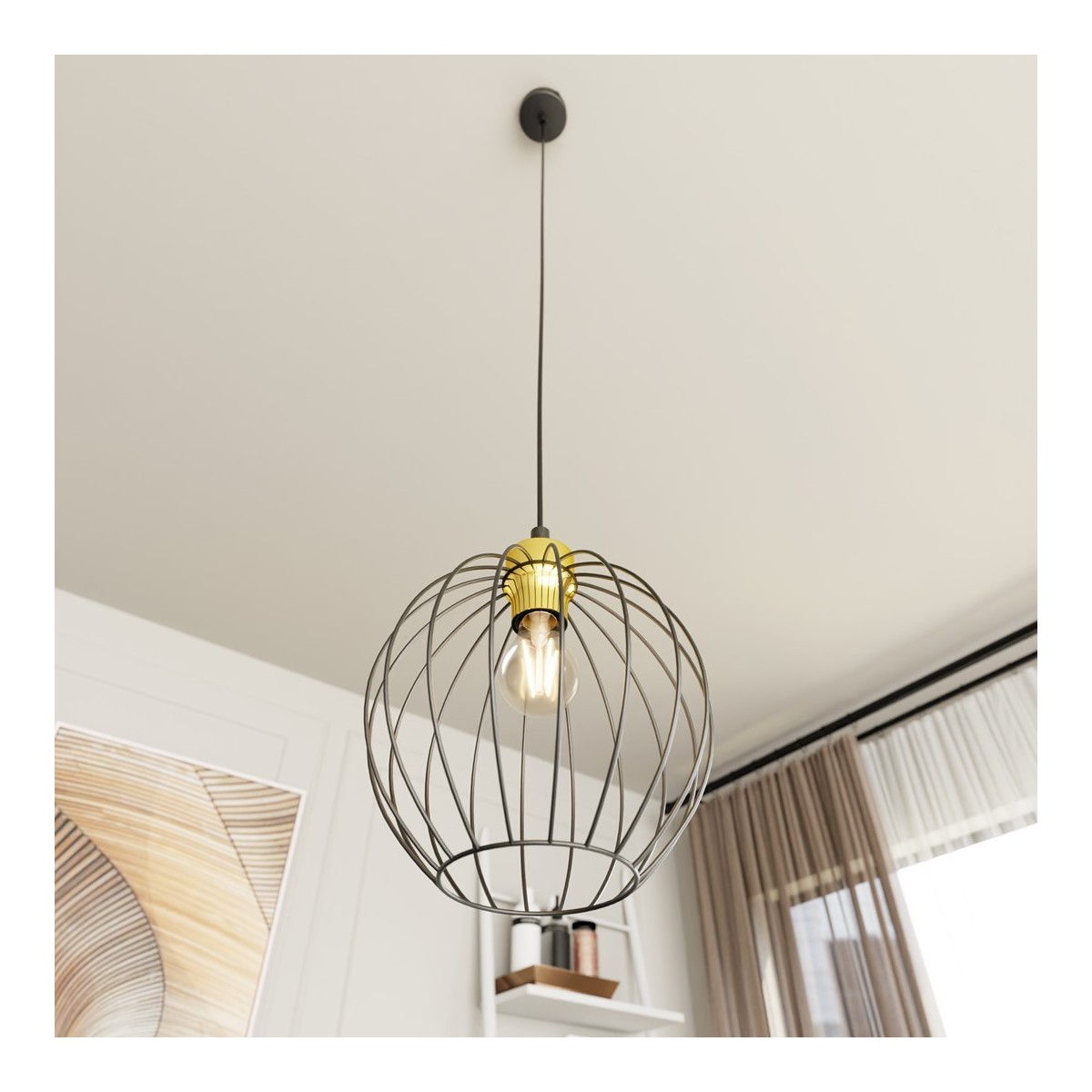 Emibig NANDO 1 BL GOLD EM1368/1 kolor złoty z kategorii lampy wiszące