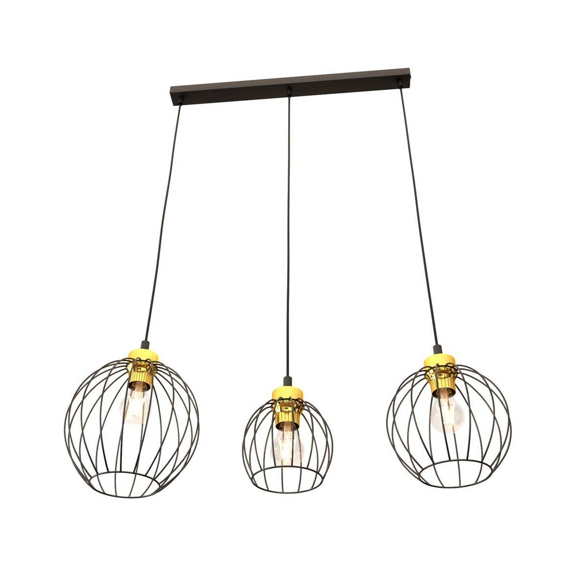 Emibig NANDO 3 BL GOLD EM1368/3 kolor złoty z kategorii lampy wiszące